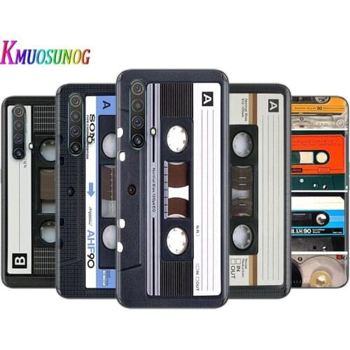 Vintage Magnetic tape Cassette For OPPO A73 2020 Find X2 Lite K5 K3K1 R17 RX17 R15 R9S F17 F15 F11 F9 F7 Transparent Phone Case