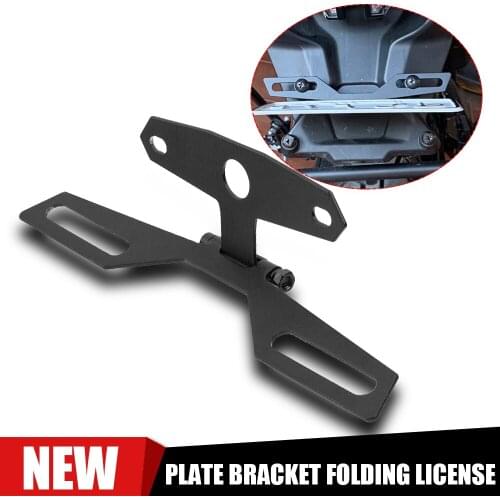 Motorcycle Tail Light Brake Adjustable License Plate Bracket Fold Taillight Rear light Mount Holder For Harley ATV Motorbike