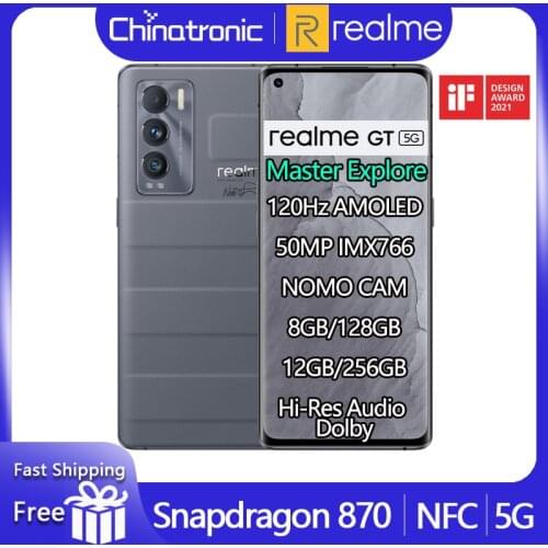 Realme GT Master Explore Edition Mobile Phone Snapdragon 870 6.55"FHD+AMOLED 120Hz 65W Charger 50MP IMX766 NOMO CAM OTA NFC