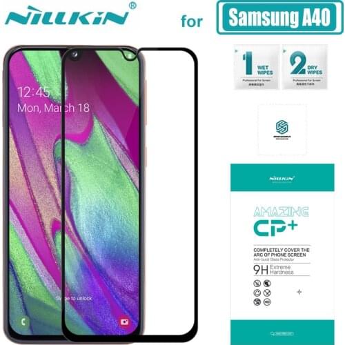 For Samsung Galaxy A40 Glass Nillkin CP+ Full Cover 2.5D Tempered Glass Screen Protector for Samsung Galaxy A40 Nilkin HD Glass