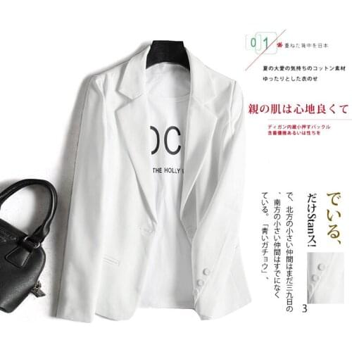 Small Suit Jacket Female 2020 Spring New Casual Blazer Jacket Women Chic Korean Style Shirt Coat White/Blue/Pink/Navy Tops K768