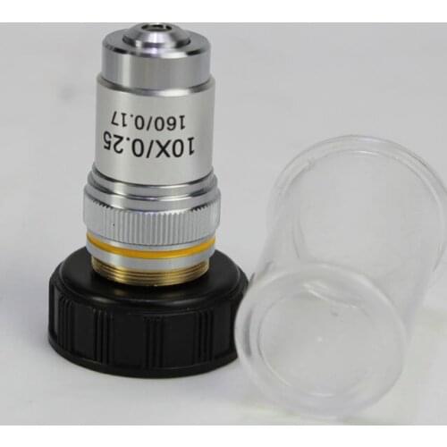 10 Times 10X 195 Biomicroscope System Achromatic Lab Laboratory Education Bio-Microscope Biological Microscope Objective Lens