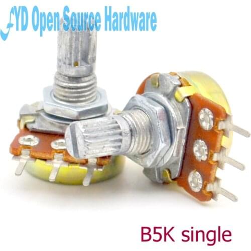 10PCS B5K L:15MM + screws WH148 single-joint amplifier potentiometer
