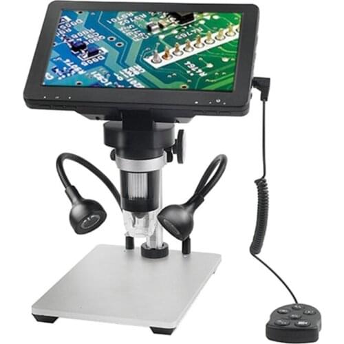 2021 latest 12MP DM9 HD 7 inch screen 1200x digital microscope industrial magnifier with wire control, suitable for iPhone iPad