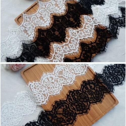 3m/pack High-grade bone line wave flower butterfly eyelash lace DIY wedding veil stitching skirt decoration