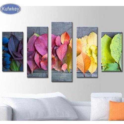 5 pcs Diamond Embroidery,Full,Diamond Painting Abstract"leaves"DIY,diamond Mosaic,3d,Cross Stitch,Home Decoration,oil painting