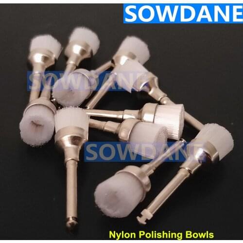 50 pcs Dental Prophy Polishing Brush Latch Type Junior Nylon Cup Bowl Dental Teeth Whitening Material Dental Polish Brush