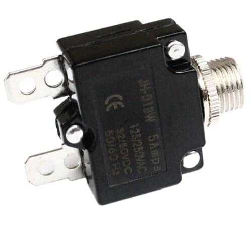 5A Circuit Breaker Overload Protection 125V/250V AC 32/50V DC 50/60HZ for Car Boat Rocker Push Switch Panel Replacement