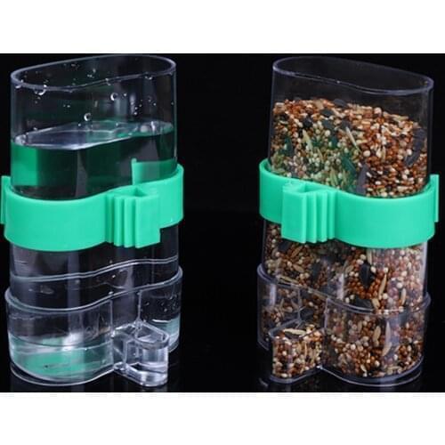 Automatic Bird Pet Drinker Food Feeder Waterer Clip For Aviary Cage Parrot Bird Equipment Birdcage Accessories Drinking Fountain