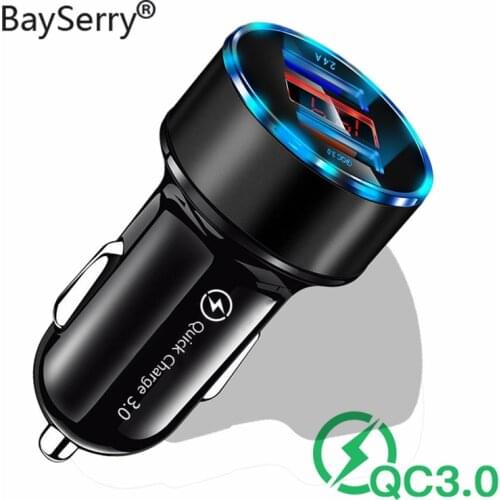LED Display USB Car Charger Quick 4.0 PD 3.0 36W Fast Charger For iPhone Huawei Xiaomi Mobile Phone 2.4A USB Type C Charging