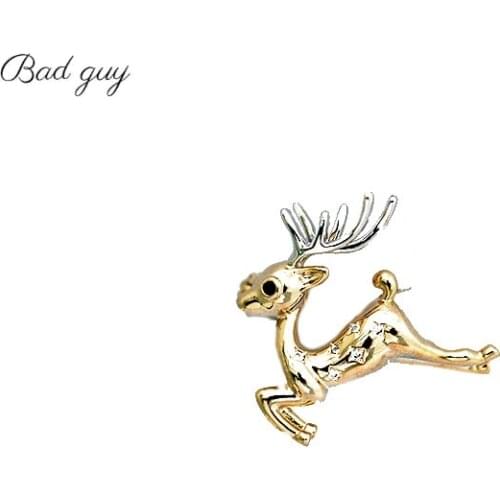 Zeegle Brooch Pin Golden Fawn Zircon Brooches for Womens Animal Brooch Jewelry Clothes Scarf Buckle Garment Accessories Jewelry