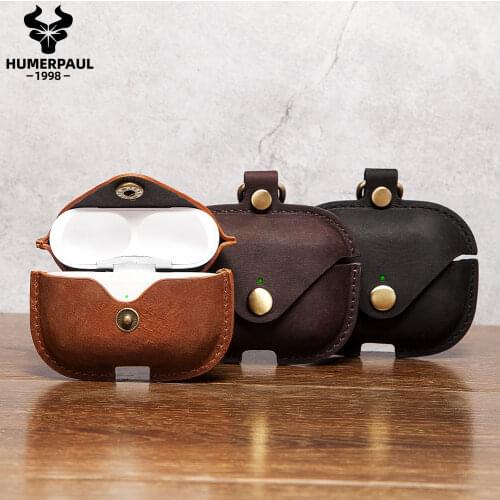 Genuine Leather Cover Case For Apple Airpods Pro Case Luxury Bluetooth Case For AirPods Pro Earphone Accessories Dustproof Case