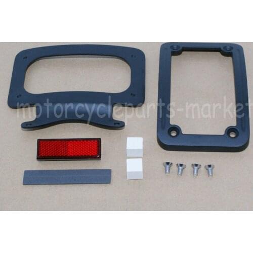 Black License Plate Curved Frame Bracket For Harley Street Glide 06-09 Road King 09-13 Switchback - FLD 12-16 Electra Glide 09