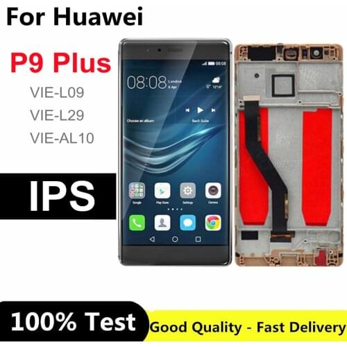 5.5" For Huawei P9 Plus LCD EVA-L09 VIE-L09 AL10 Display Touch Screen Digitizer Assembly For Huawei P9 Plus Display With Frame