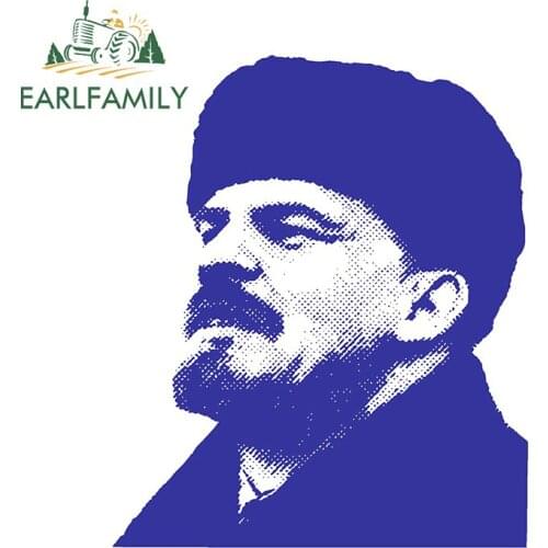 EARLFAMILY 13cm x 10.8cm for LENIN Creative Car Stickers Air Conditioner Decal Waterproof Decor for All Types of Vehicles