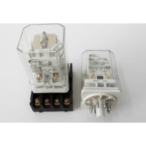 JQX-10F 2Z 10A AC 110V 8 Pin Coil Electromagnetic Relay+Socket Base
