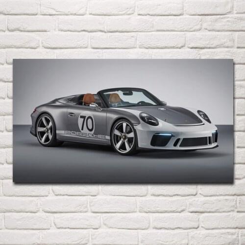 Beautiful Convertible supercar luxury sports car living room decor home wall art decor wood frame fabric poster KG718
