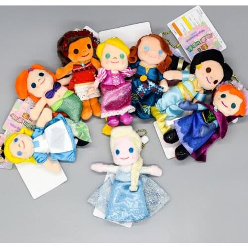 12cm Disney Frozen Anna Elsa Dolls Snow Queen Doll Toys Anime Cartoon Princess Soft Plush Toy Cute Stuffed Doll Toy
