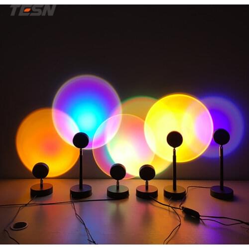 Hot selling halo sunset lamp net red sunset lamp floor lamp table lamp guest bedroom projection sunset halo creative design art