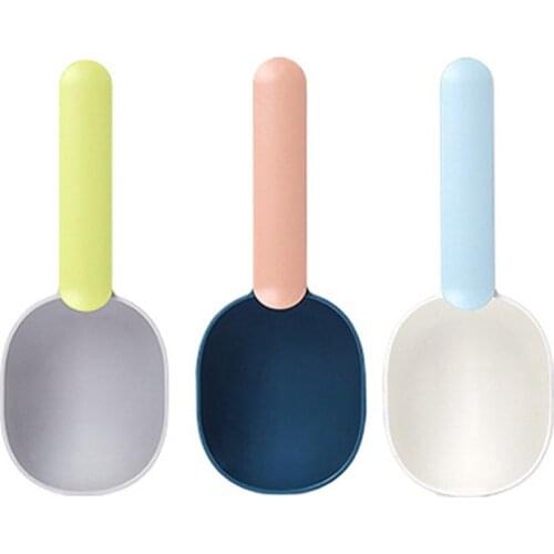 Dog Cat Food Spoon with Sealed Clip Large Spoon Thickened Feeding Scoop Cat Food Spoon Creative Food Shovel Measuring Cup