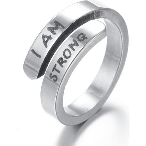 Little Gifts Inspirational Rings I Am Strong Positive Affirmation Rings Gift Beautiful Inspiring Reminder Self Appreciation