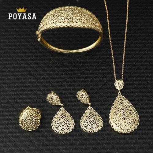 Moroccan Caftan wedding gold jewelry set fashion jewelry set copper high quality jewelry set