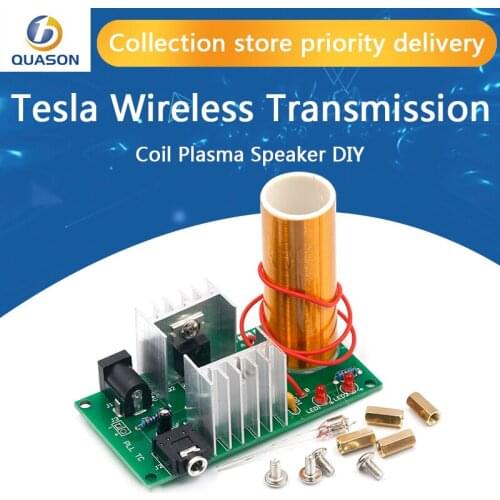 Mini Music Tesla Coil Plasma Speaker Tesla Wireless Transmission DIY Coil Kit Drop Shipping Support 10166