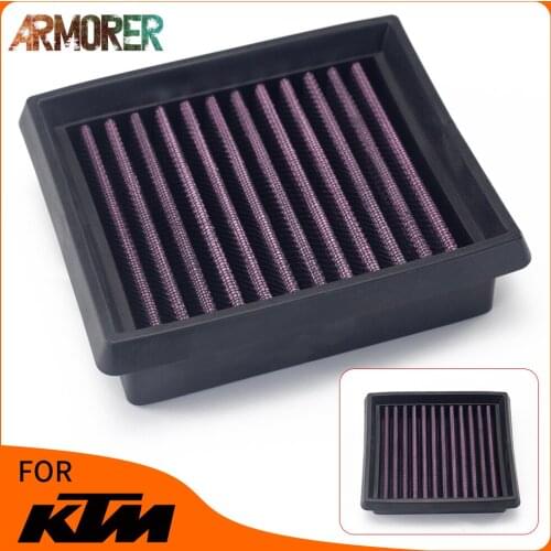 Motorcycle High Flow Air Filter Cleaner Replacement Fuel Filter Reuseful Element For KTM RC125 RC200 RC390 2014 - 2019 2018 2017