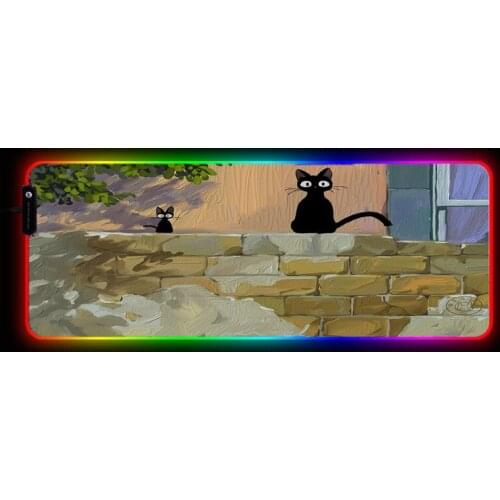 MRGBEST Cat standing on the wall Large Mouse Pad Gamer Computer Locking Edge Speed Mousepad Keyboard Desk Mat Anti-slip Natural