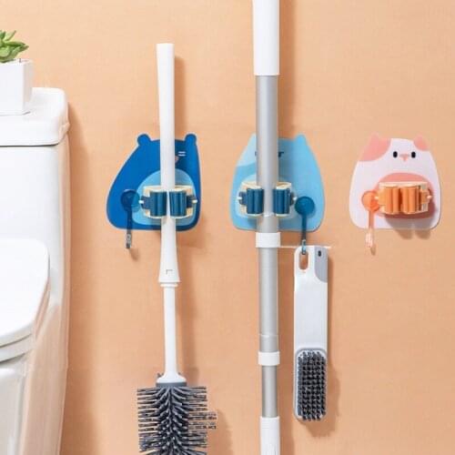 Wall Mounted Mop Organizer Holder RackBrush Broom Hanger Hook Key Kitchen Bathroom Storage Strong Hooks With Mounted Hanging