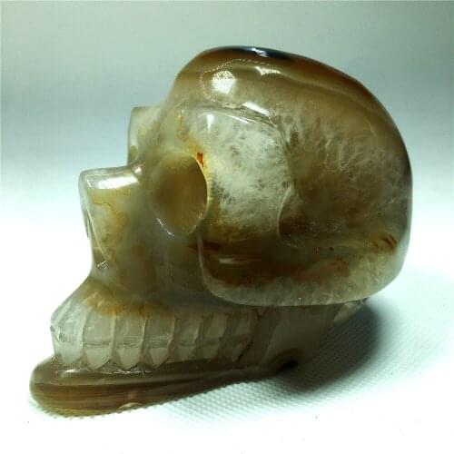 Agate Cranium Natural Stones Crystals Craft Chakra Skulls Wicca Wichcraft Reiki Healing Gems Minerals Meditation Room Decor Gift