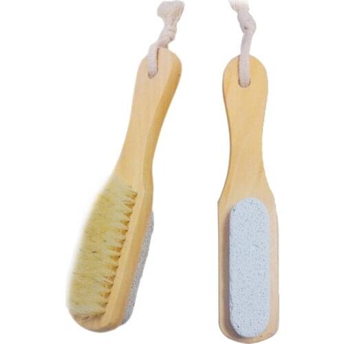 Natural Bristles Scrubber Long Handle Wooden Spa Brush Bath Body Massage Brushes -35