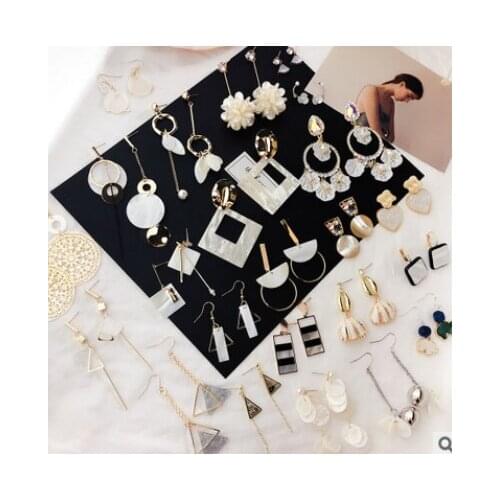 Small fresh shell earrings elegant and versatile girl heart simple temperament super fairy earrings