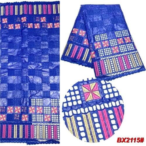 New Arrival African Bazin Riche Fabric Cotton Embroidery Dry Lace Basin Riche Material Nigerian Lace Fabric for Wedding 5Yards