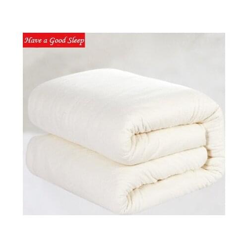 180*220 Fresh Long-Staple Cotton thick Comforters edredon Twin blanket Gauze Quilt Core futon Pregnant duvet Elderly edredom