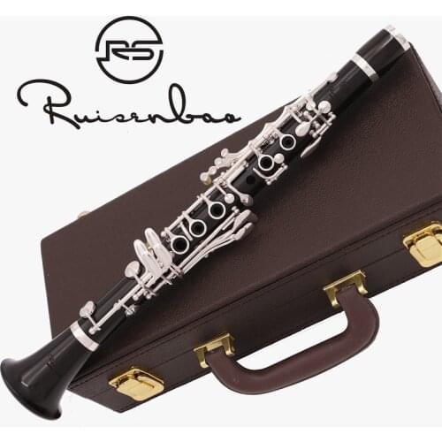 New Eb 18 Keys Professional Clarinet Ebony wood Clarinet silver plated key E flat Sweet Tone