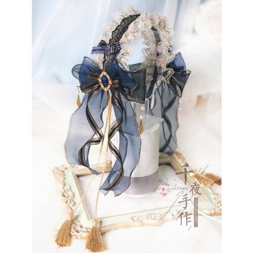 Sweet lolita Hair Hoop hairpin kawaii girl KC gothic lolita headband loli lolita lace cute printing collection cosplay headwear
