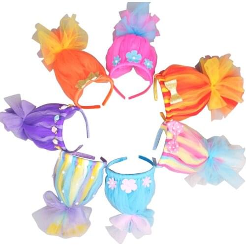 Hair Hoop for Baby Girl Torlls hair Princess COS Poppy Headband Baby Birthday Party Exaggerated Hair Accessories