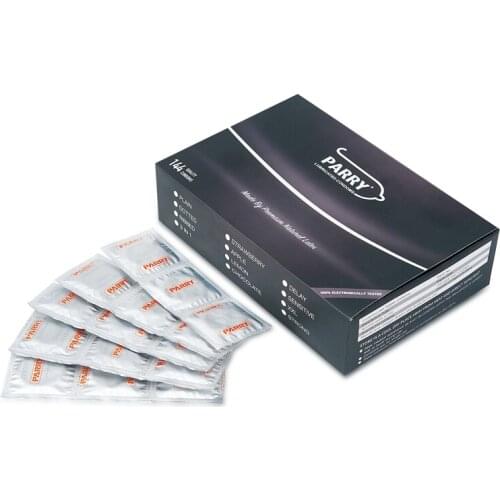 PARRY CONDOMS 144PCS Suit Has Long Spikes To Stimulate Fruit Flavor Condoms Super Lubricated Condoms Male Skin-Friendly Large Am