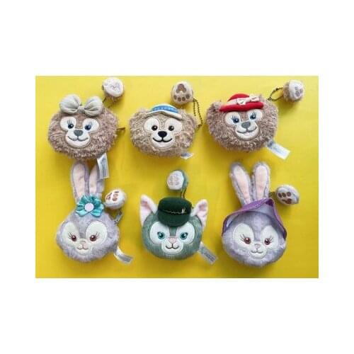 Disney Duffy Gelatoni Anime Plush Coin Purse Cartoon Money Bag Card Key Storage Purses Children Birthday Gift