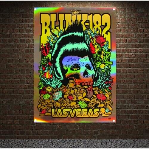 Rock Band Posters Heavy Metal Music Banners Flags Scary Bloody Art Tapestry Canvas Printing Tapestry Mural Bar Cafe Wall Decor 5