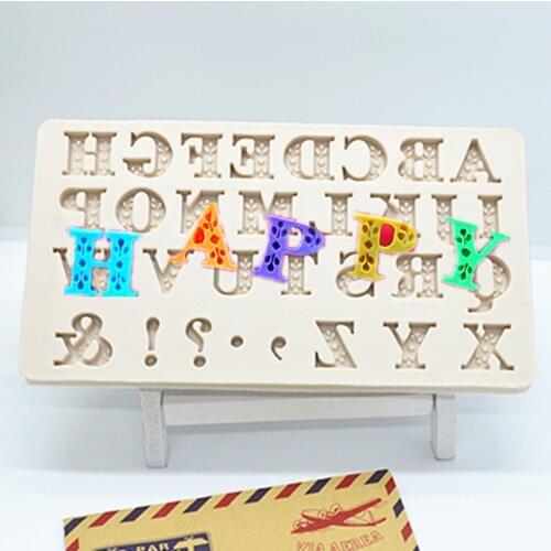 Letters Silicone Mold Fondant Molds Cakes Decorating Tools DIY Resin Molds Kitchen Bakeware Kitchen Baking Accessories M443