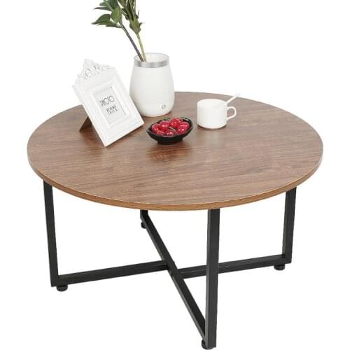 Nordic Coffee Table Industrial Side Table With Storage Shelf Metal Frame Nightstand Small Desk Living Room Furniture HWC