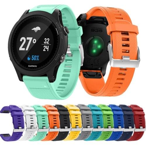 Replacement Silicone Watch Strap Band for Garmin Forerunner 935 GPS Watch Quick Release Watchbands