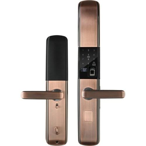 Anti-theft door fingerprint lock smart lock automatic sliding cover smart door lock household password lock
