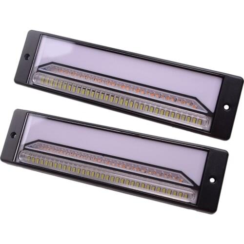 Universal Car 1 Pair 12V-24V IP68 3W Clear Lens 147LED Halo Neon Flowing Turn Signal Brake Tail Lights Accessories