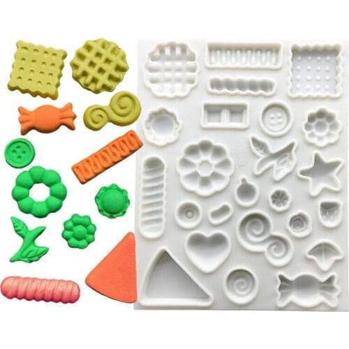 Cake Candy Biscuit Shape Silicone Sugarcraft Cupcake Baking Mold Fondant Cake Decorating Tools