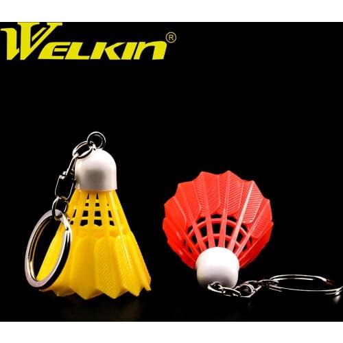 1Pcs Mini Badminton Pendant Ornaments Shuttlecock Key Chain/keychain/ Keyring PVC/ Souvenir Polychromatic Color for Car home key