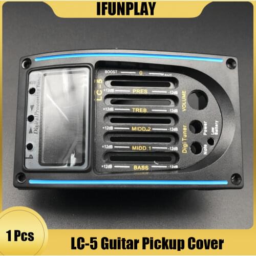 1/5pcs LC-5 Acoustic Guitar Equalizer Piezo Pickup Cover Preamp Boxs/Holder/Case/Compartment Cover with Glass Screen Dropship