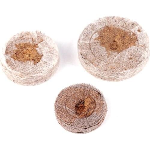 10pcs 25/30/38mm Nursery Block Peat Pellets Garden Planting Seedling Soil Block for Seed Germination Nutrient Soil